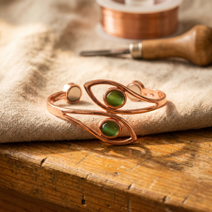 Women's Elegant Opal Copper Bracelet
