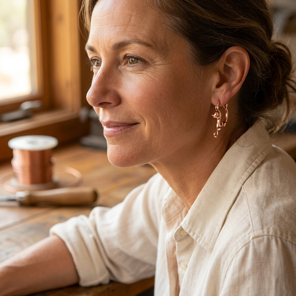 Addison's Swirl Copper Earrings