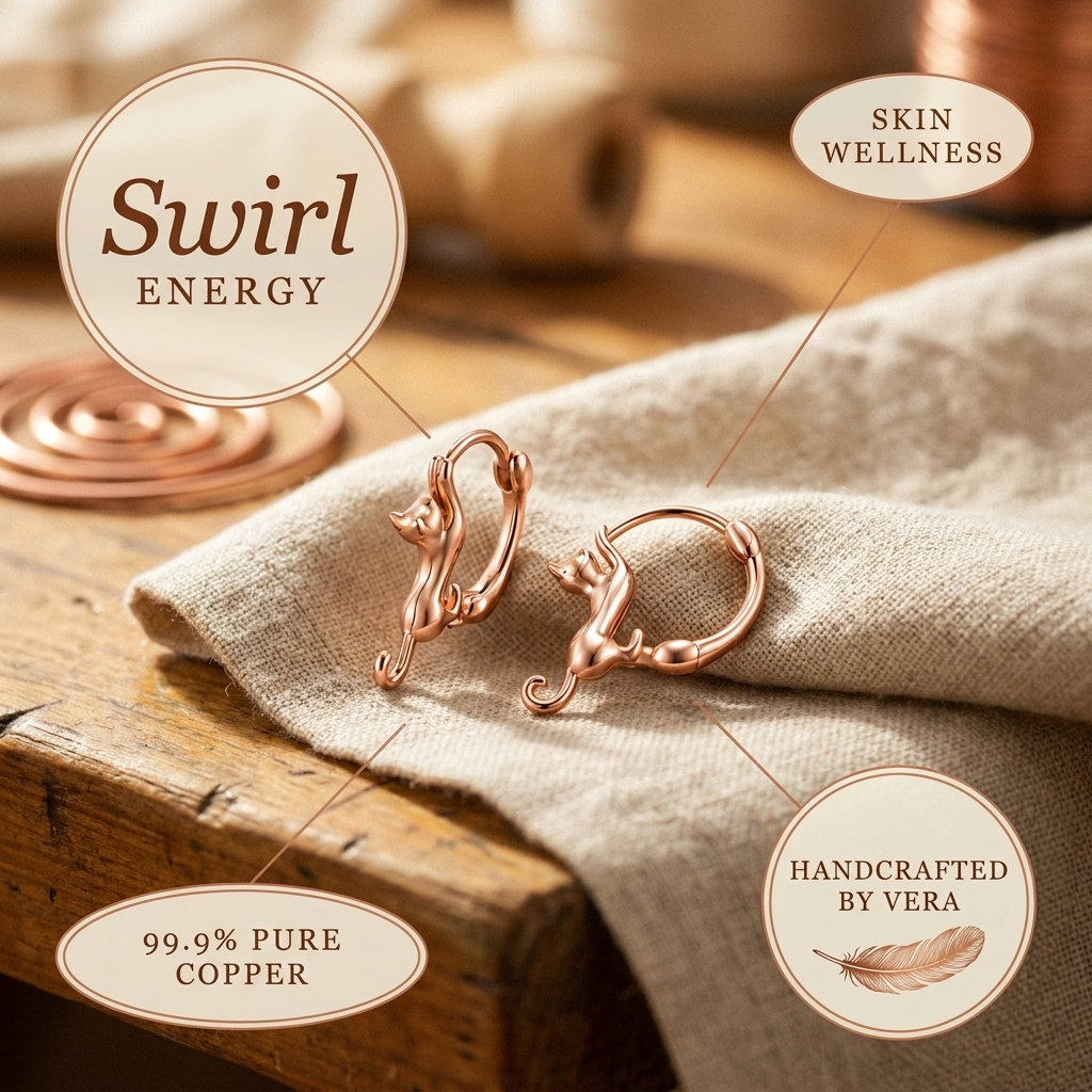 Addison's Swirl Copper Earrings