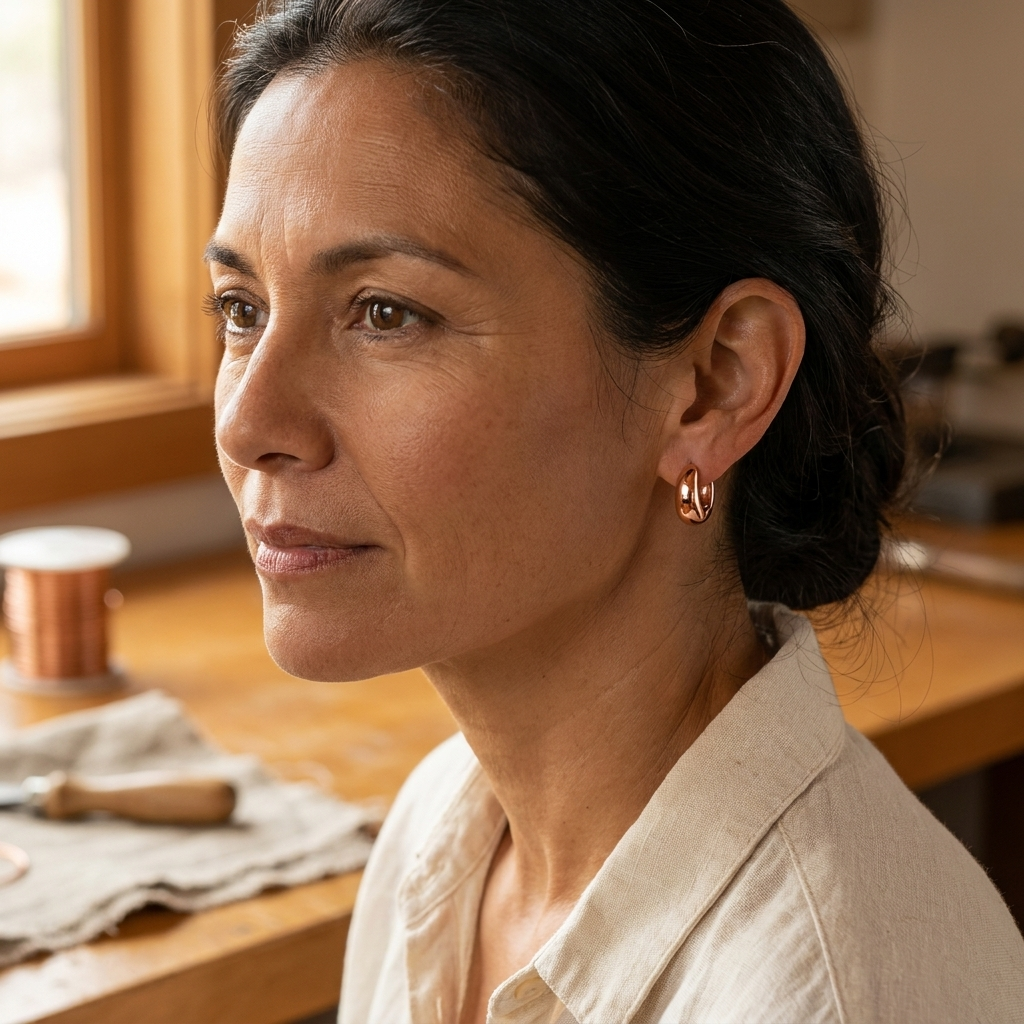 Addison's Linnet Copper Hoop Earrings