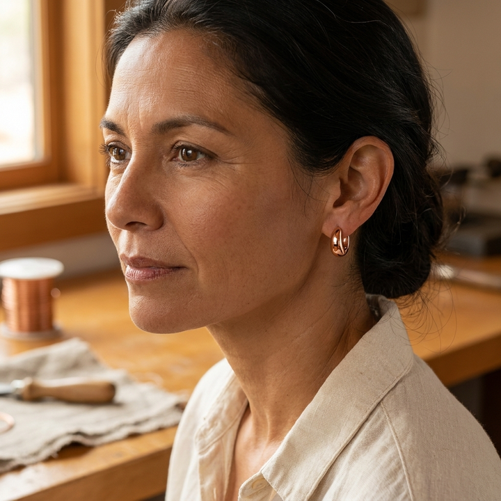 Addison's Linnet Copper Hoop Earrings