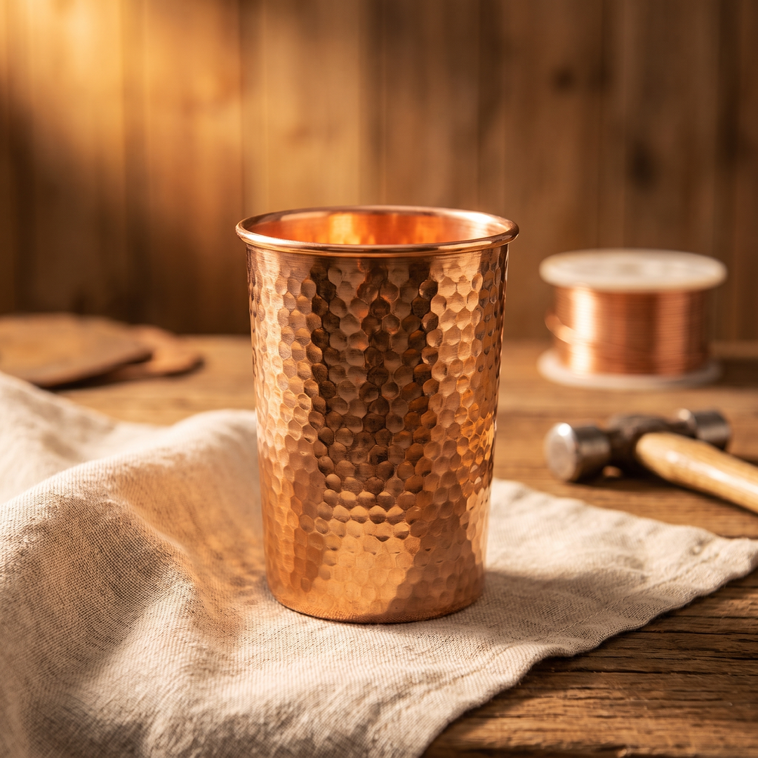 Pure Hammered Moscow Mule Solid Copper Cup