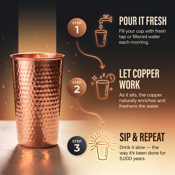 Pure Hammered Moscow Mule Solid Copper Cup