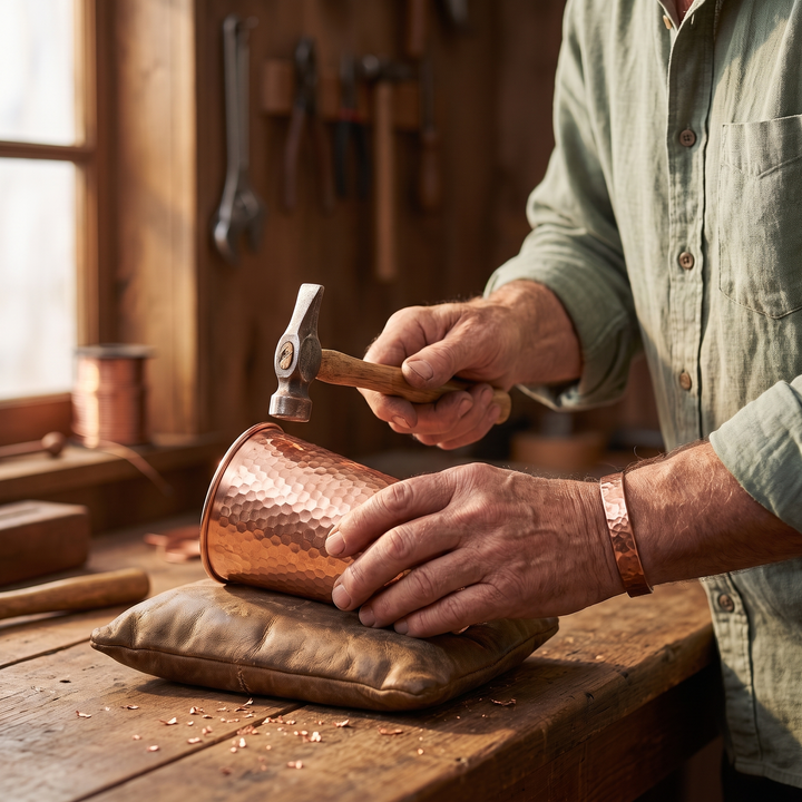 Pure Hammered Moscow Mule Solid Copper Cup