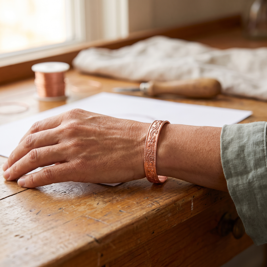 Women's Sleek Moor Copper Bracelet