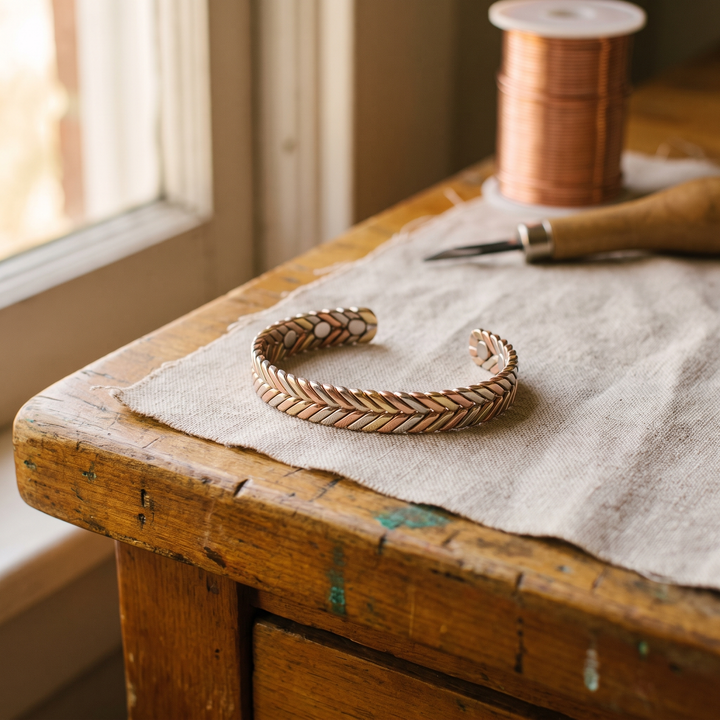 Women's Sleek Copse Copper Bracelet