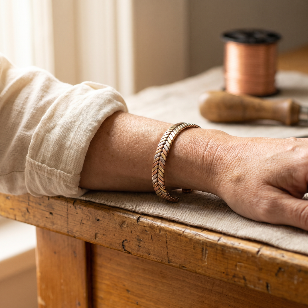 Women's Sleek Copse Copper Bracelet