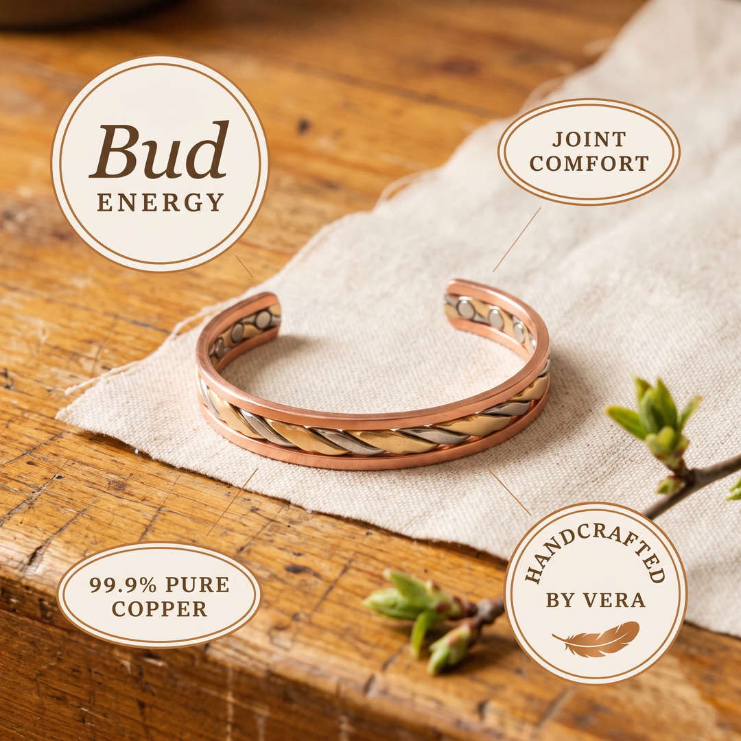 Women's Sleek Bud Copper Bracelet
