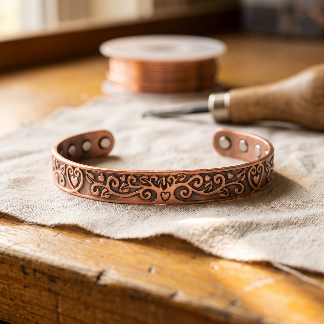 Women's Sleek Tide Copper Bracelet