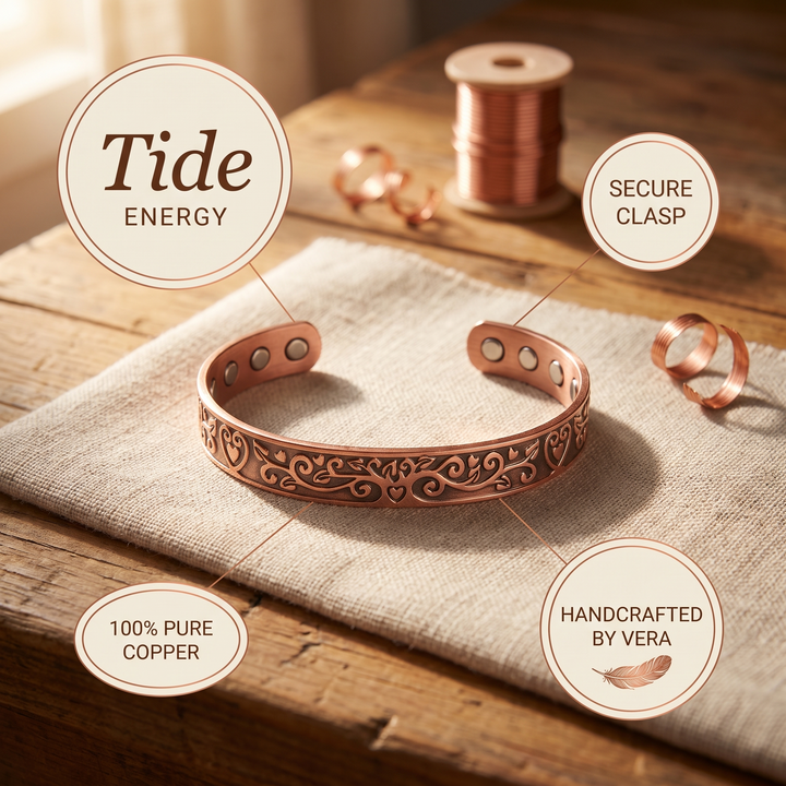 Women's Sleek Tide Copper Bracelet