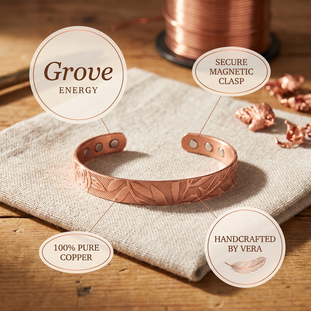 Women's Sleek Grove Copper Bracelet