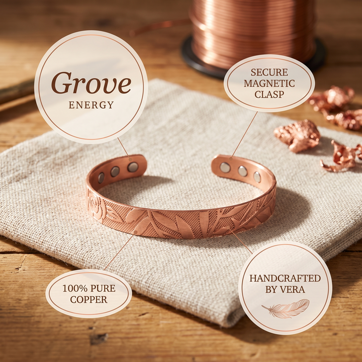 Women's Sleek Grove Copper Bracelet
