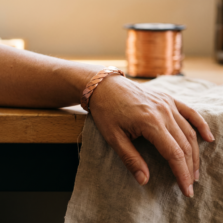 Women's Sleek Reed Copper Bracelet