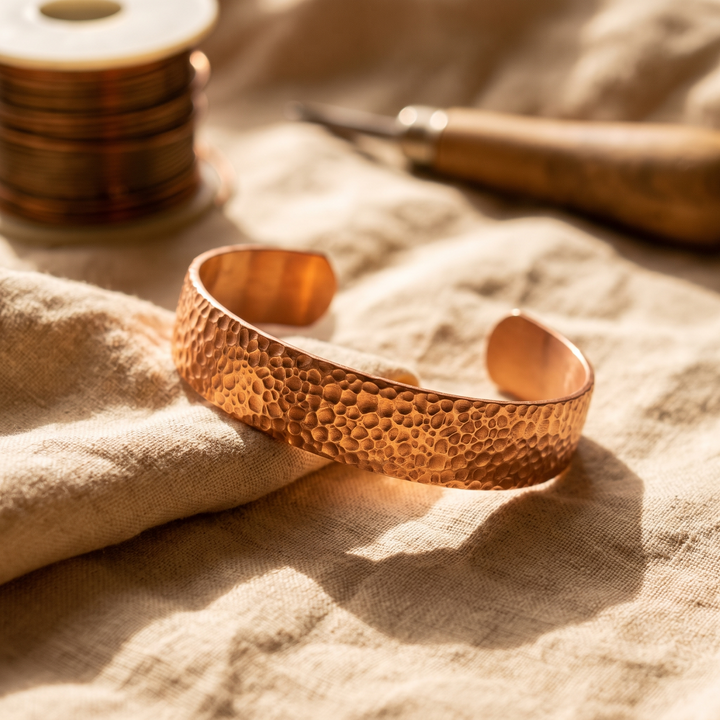 Women's Sleek Moon Copper Bracelet
