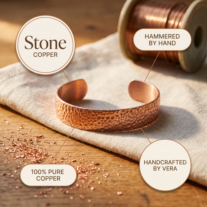 Women's Sleek Moon Copper Bracelet