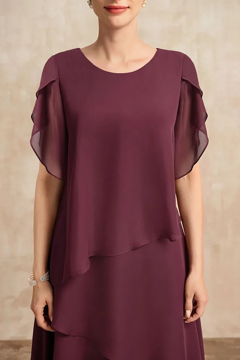 Women's Classic Flared Tiered Midi Dress