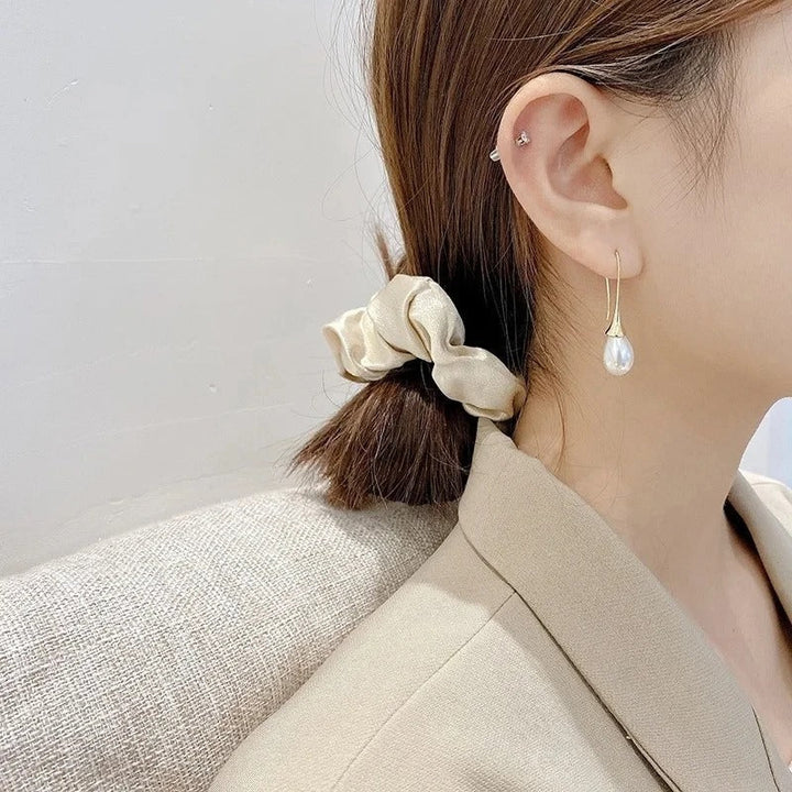 Women's Classic Pearl Stud Drop Earrings