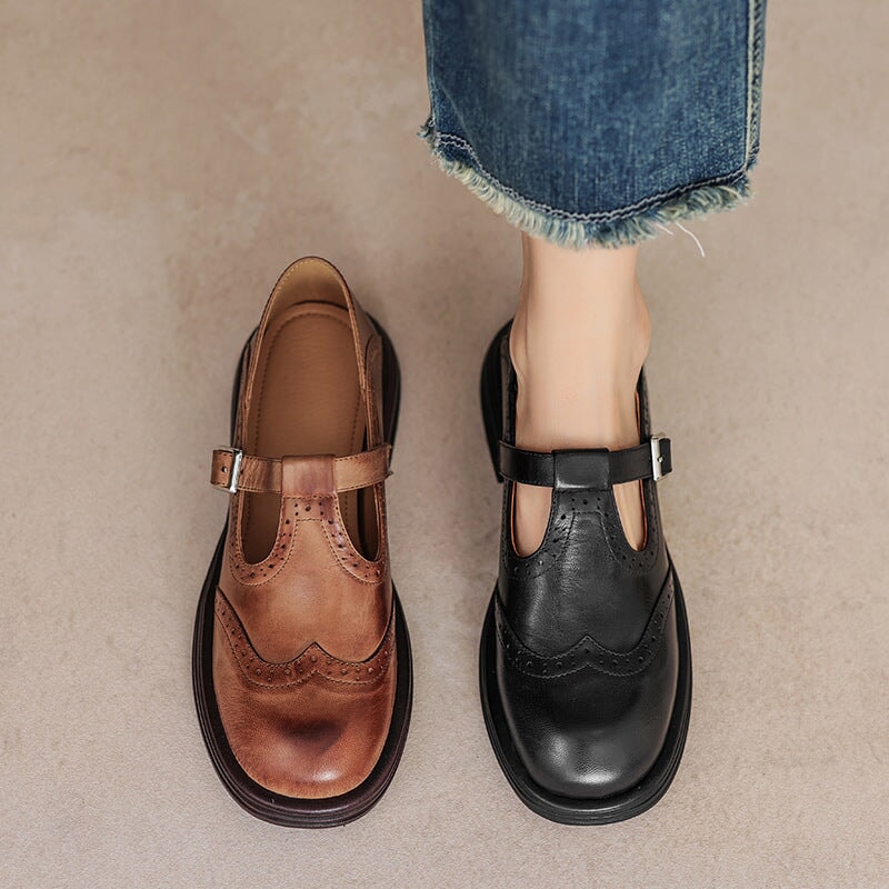 Edith | T-Strap Mary Jane Flats