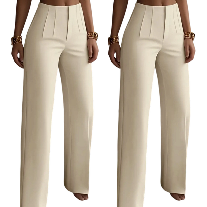Women's Elegant Pleated Wide-Leg Suit Pants