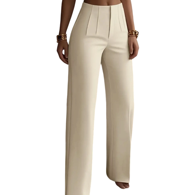 Women's Elegant Pleated Wide-Leg Suit Pants