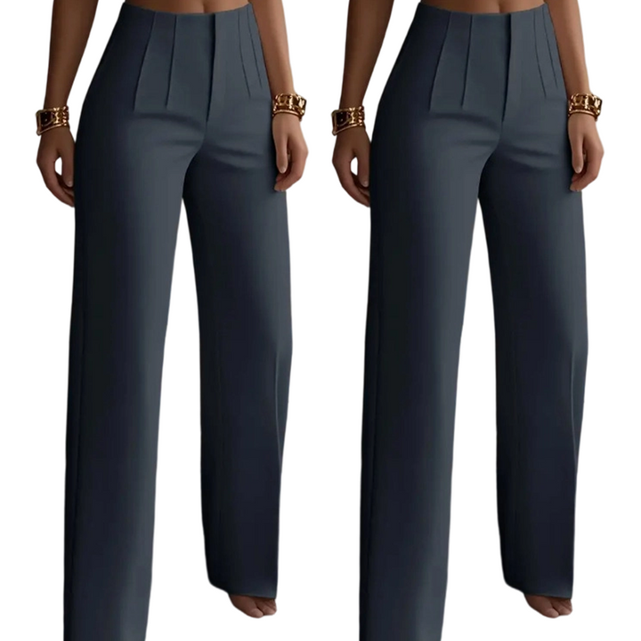 Women's Elegant Pleated Wide-Leg Suit Pants