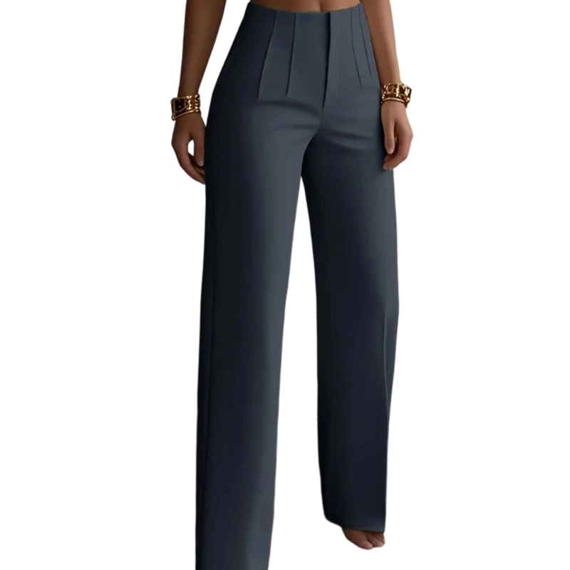 Women's Elegant Pleated Wide-Leg Suit Pants