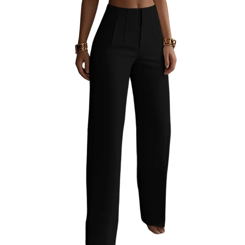 Women's Elegant Pleated Wide-Leg Suit Pants