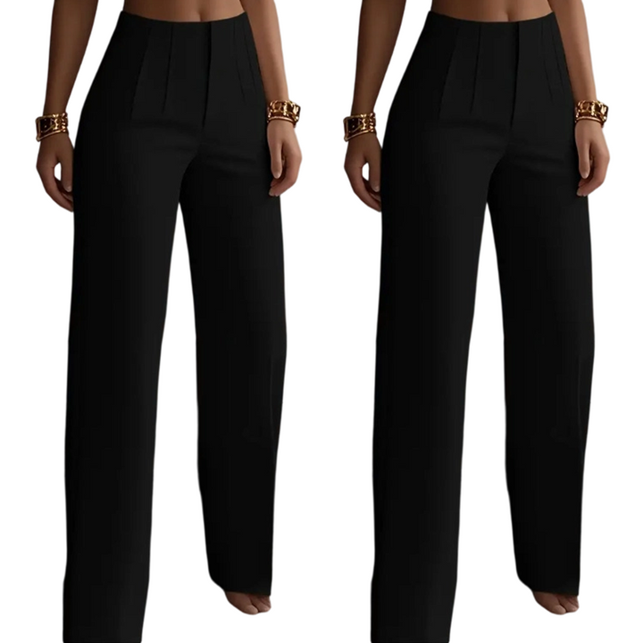 Women's Elegant Pleated Wide-Leg Suit Pants