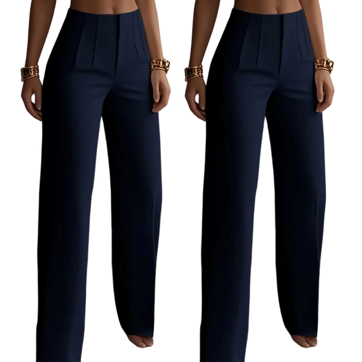 Women's Elegant Pleated Wide-Leg Suit Pants