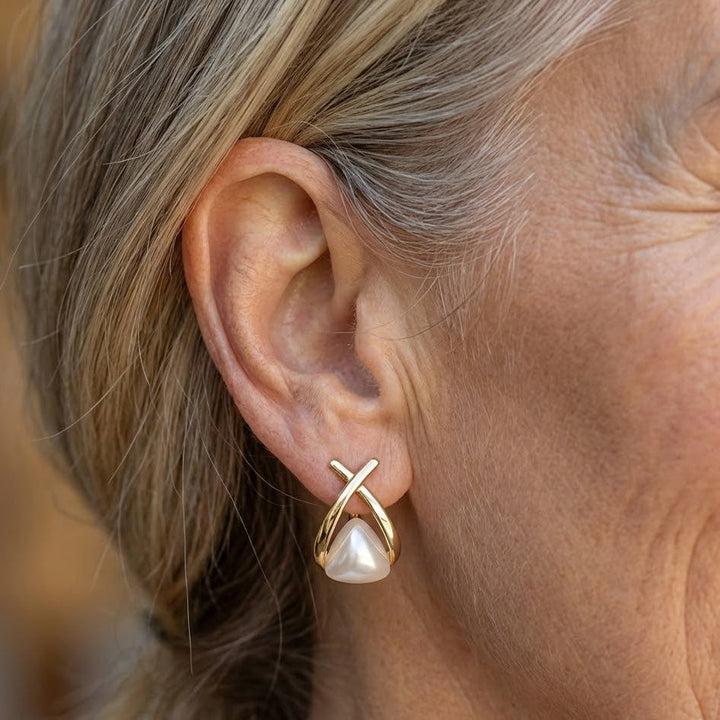 Women's Classic Everyday Pearl Stud Hypoallergenic Earrings